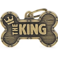 My Family Big Bone Bronx King English Brass - ID Tag - Xl