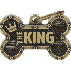 My Family Big Bone Bronx King English Brass - ID Tag - L