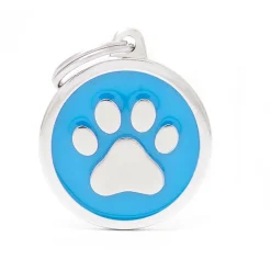 My Family Big Circle Paw - ID Tag - Lichtblauw