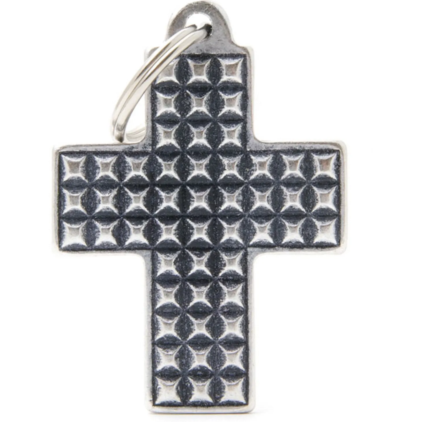 My Family Big Cross Bronx Studs - ID Tag -
