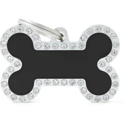 My Family Big Glam Bone - ID Tag - Zwart