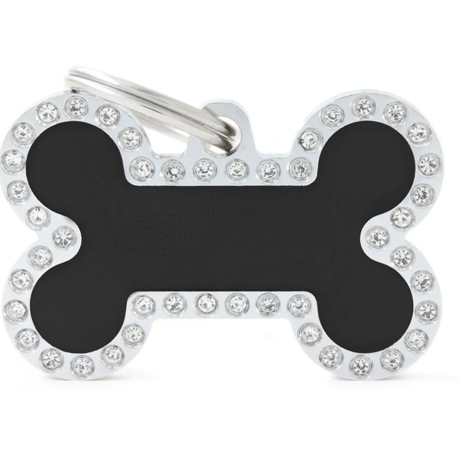 My Family Big Glam Bone - ID Tag - Zwart