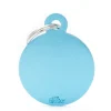 My Family Big Round Aluminium - ID Tag - Lichtblauw