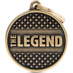 My Family Big Round Bronx Studs English Brass - ID Tag -