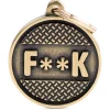 My Family Big Round Bronx Platform English Brass - ID Tag -