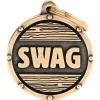 My Family Big Round Bronx Futuristic English Brass - ID Tag -