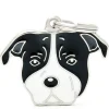 My Family Black And White Amstaff - ID Tag -