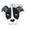 My Family Black And White Pitbull - ID Tag -