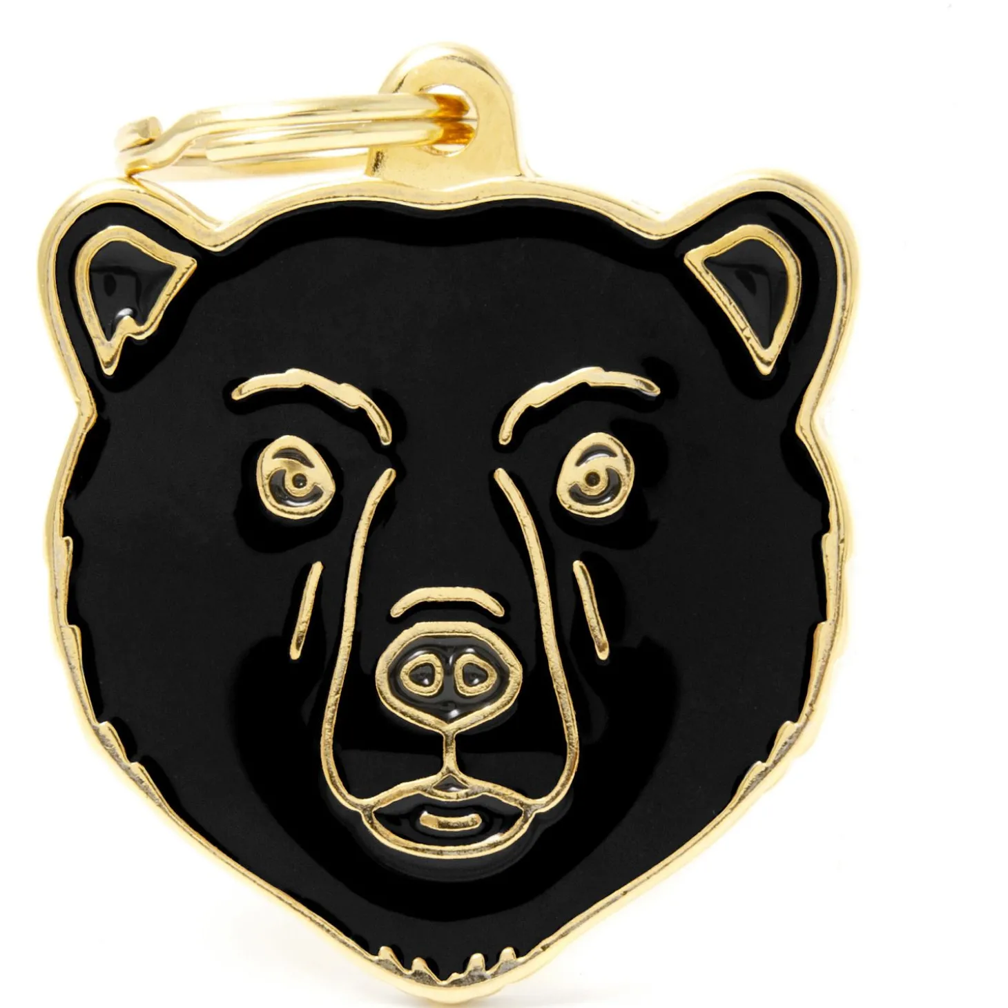 My Family Black Bear - ID Tag - Zwart