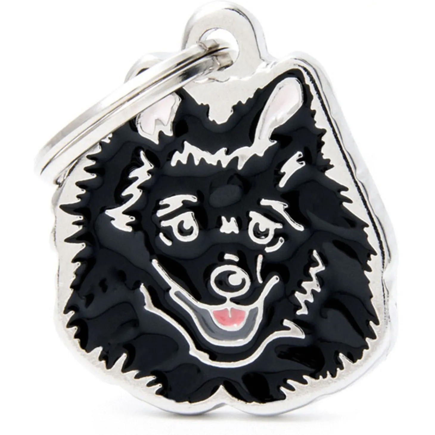 My Family Black Italian Spitz - ID Tag -