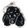 My Family Black Poodle - ID Tag -