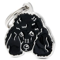 My Family Black Poodle - ID Tag -