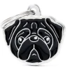 My Family Black Pug - ID Tag -