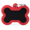 My Family Bone Alu Rubber - ID Tag - Zwart Rood