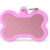 My Family Bone Alu Rubber - ID Tag - Roze Roze Xl