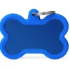 My Family Bone Alu Rubber - ID Tag - Blauw Blauw Xl