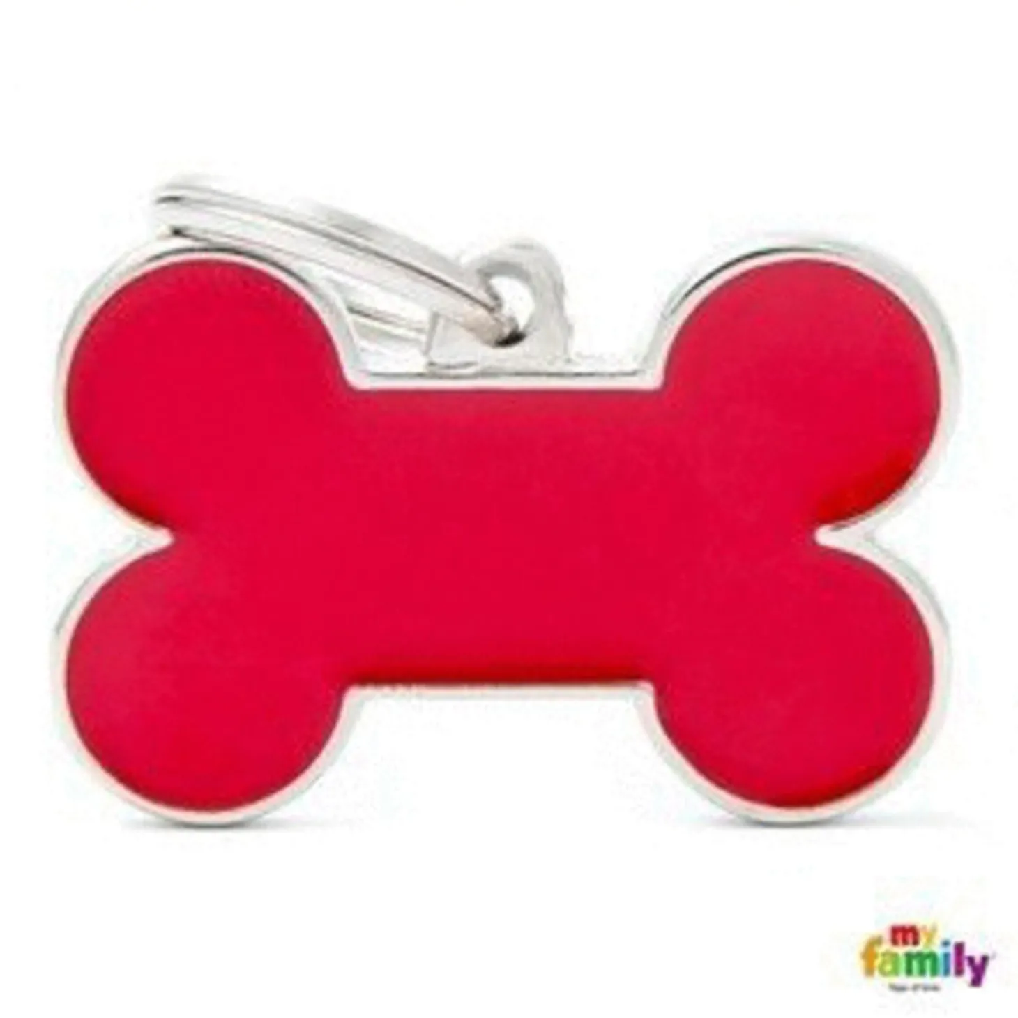 My Family Bone Logo - ID Tag - Rood L