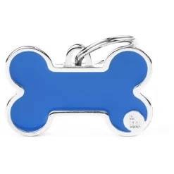 My Family Bone Logo - ID Tag - Blauw L