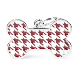 My Family Bone Pied A Poule - ID Tag - Rood Xl
