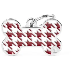 My Family Bone Pied A Poule - ID Tag - Rood L