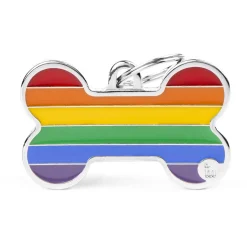 My Family Bone Rainbow - ID Tag - Xl