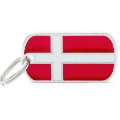 My Family Danish Flag - ID Tag -