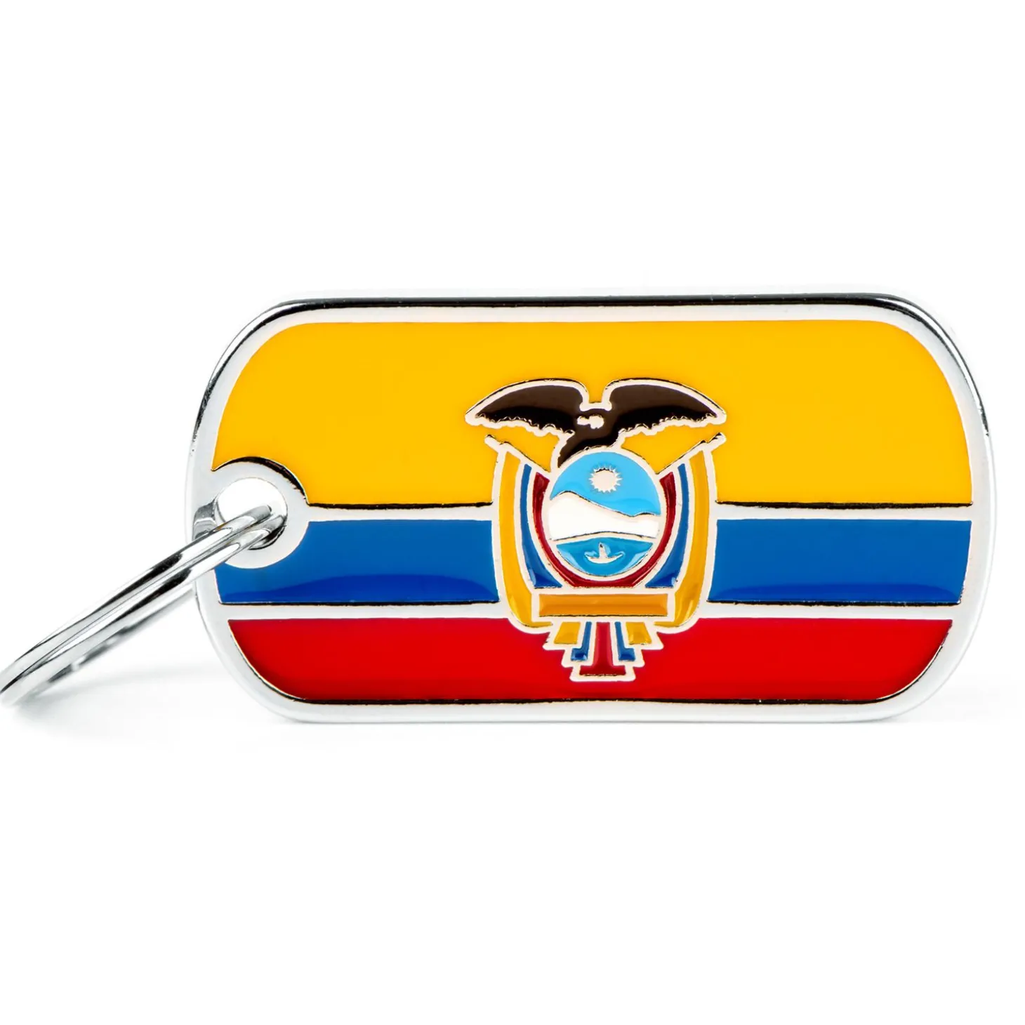 My Family Ecuador Flag - ID Tag -