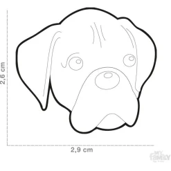 My Family Fawn And White Boxer - ID Tag -