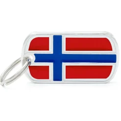 My Family Flag Of Norway - ID Tag -