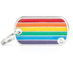 My Family Flag Rainbow - ID Tag -