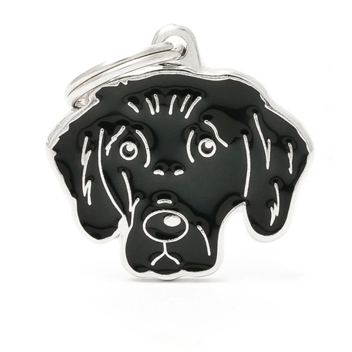 My Family Flat Coated Retriever - ID Tag -