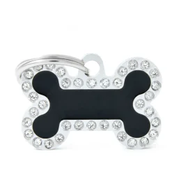My Family Glam Bone - ID Tag - Zwart S