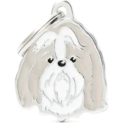 My Family Grey Shih Tzu - ID Tag -