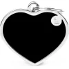 My Family Heart - ID Tag - Zwart L