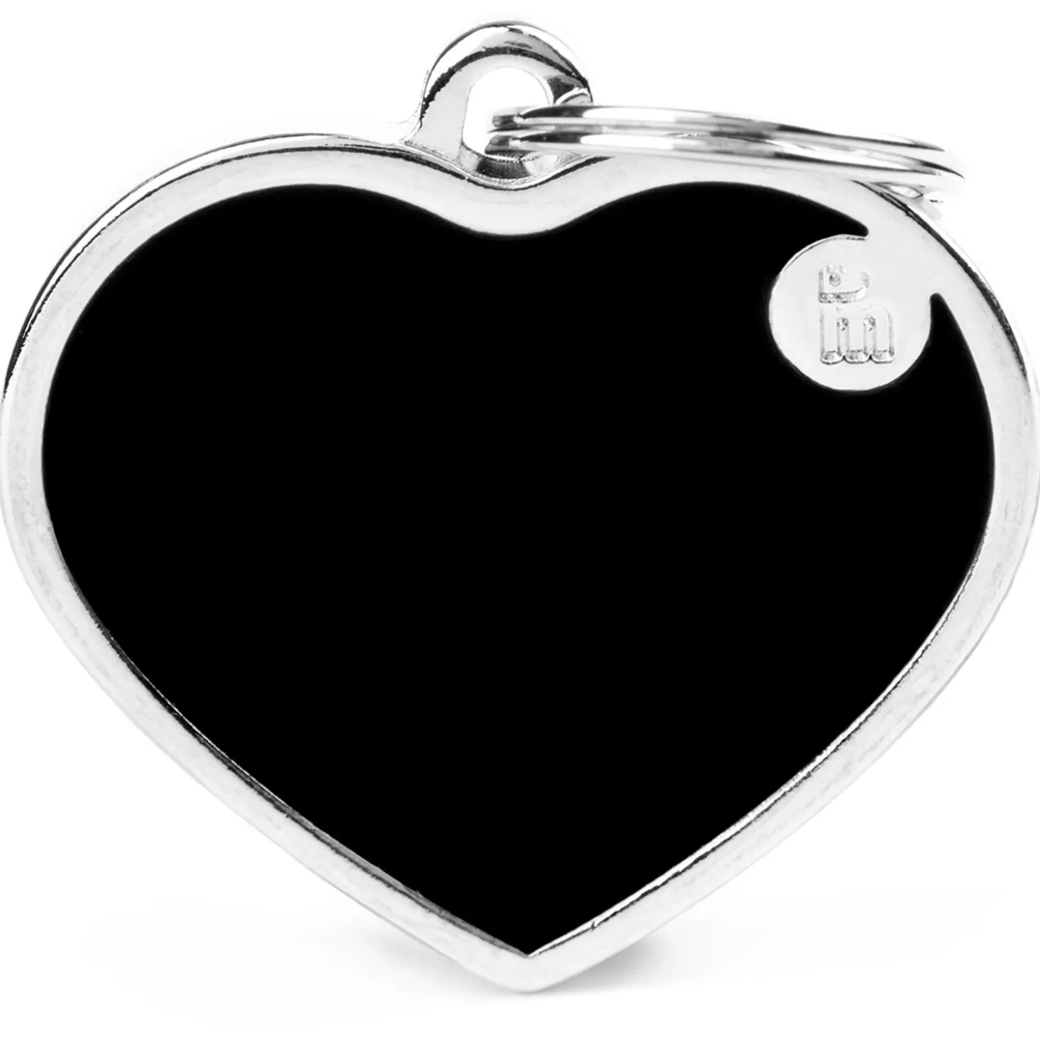 My Family Heart - ID Tag - Zwart L