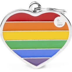 My Family Heart Rainbow - ID Tag - L