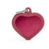 My Family Hustag Aluminium Heart - ID Tag - Rood