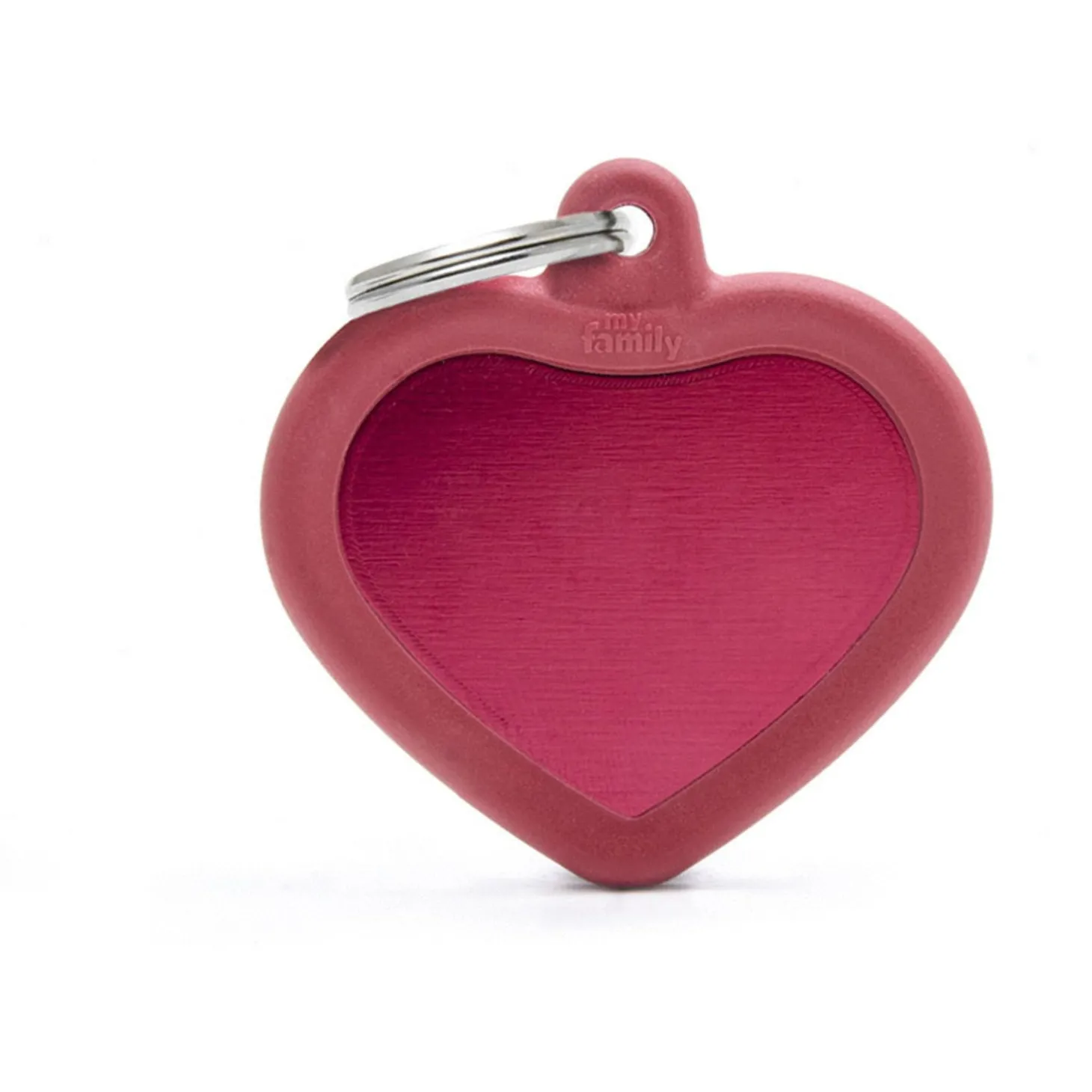 My Family Hustag Aluminium Heart - ID Tag - Rood