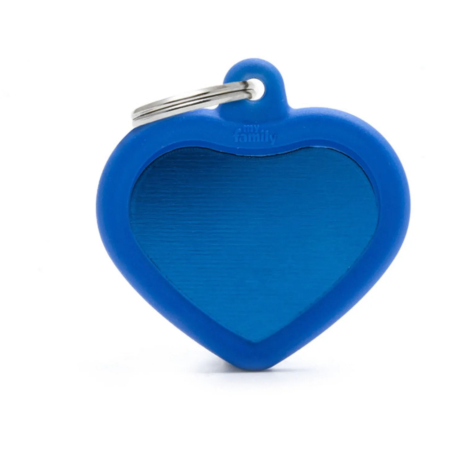 My Family Hustag Aluminium Heart - ID Tag - Blauw