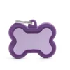 My Family Hustag Aluminium Bone - ID Tag - Paars
