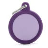 My Family Hustag Aluminium Circle - ID Tag - Paars