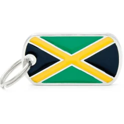 My Family Jamaican Flag - ID Tag -