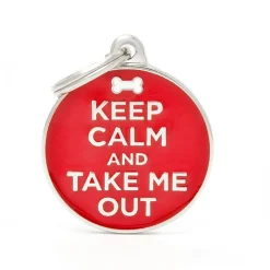 My Family Keep Calm/Out - ID Tag -