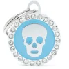 My Family Light Blue Glam Skull - ID Tag - Lichtblauw