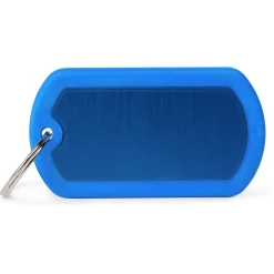 My Family Military Alu Rubber - ID Tag - Blauw Blauw