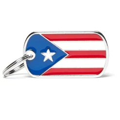 My Family Puerto Rico Flag - ID Tag -