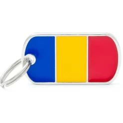 My Family Romanian Flag - ID Tag -