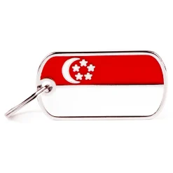 My Family Singapore Flag - ID Tag -