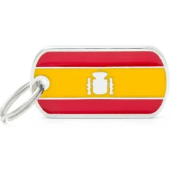 My Family Spanish Flag - ID Tag -