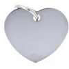 My Family Tag Machine Big Heart Aluminum Grey - ID Tag - Grijs